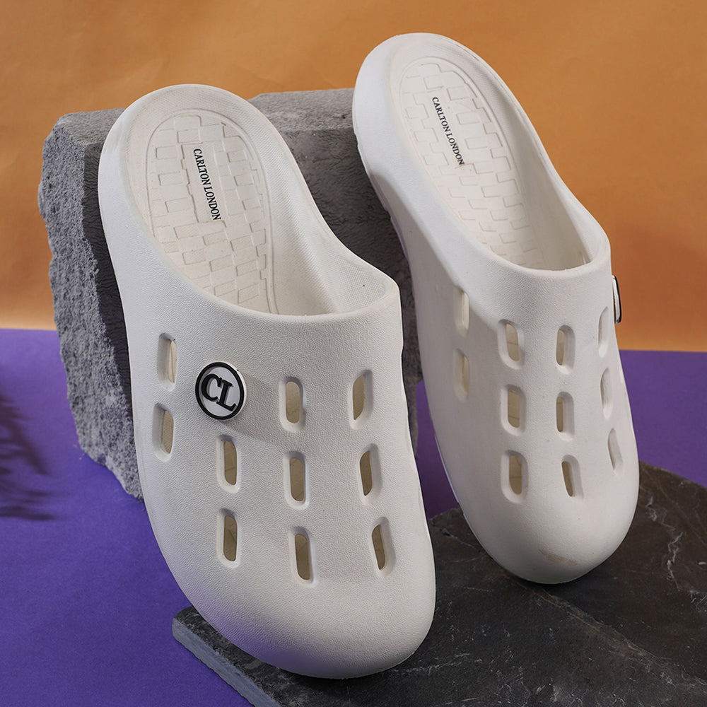 Men Perforated Slip On Mule Clogs