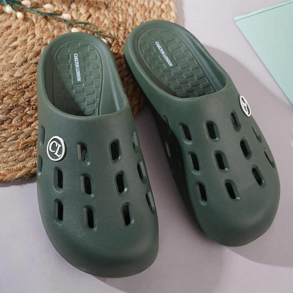 Men Perforated Slip On Mule Clogs