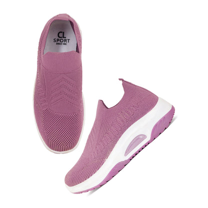 Women Comfortable Flyknit Lightweight Slip-On Sneakers