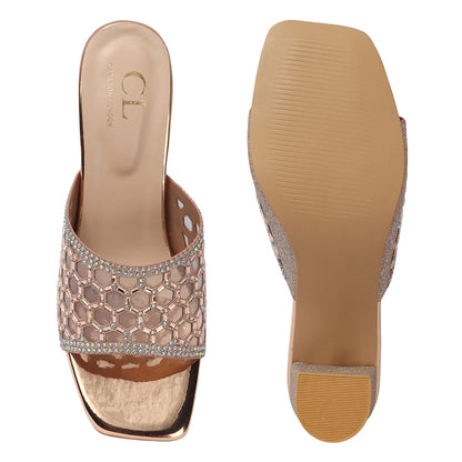 Women Embellished Block Heel Sandals
