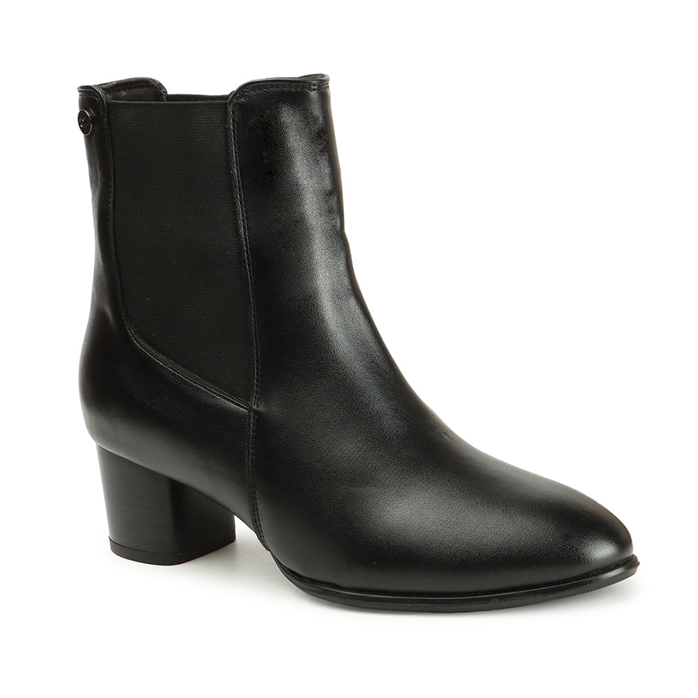 Women Casual Block-Heeled Chelsea Boots