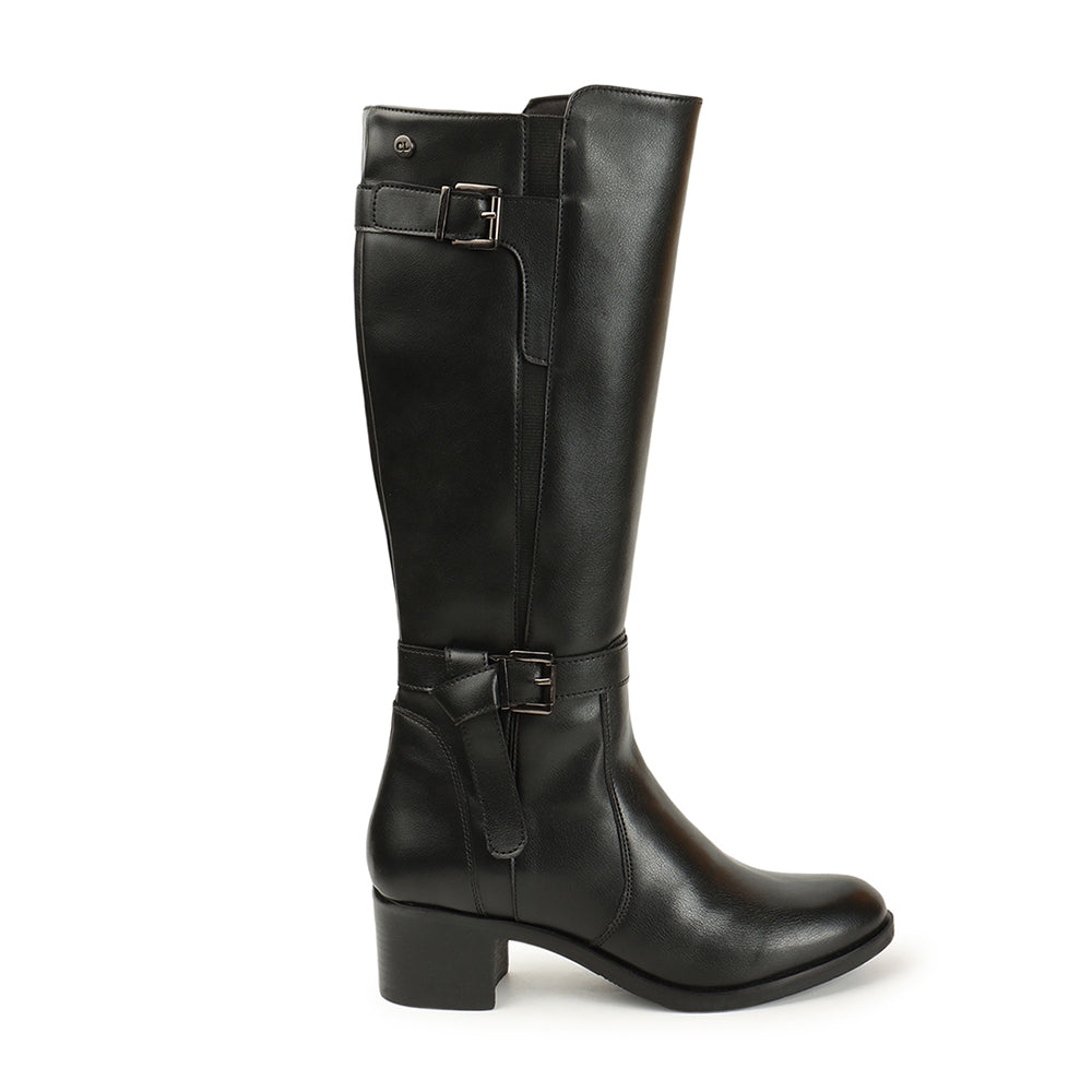 Women Block-Heeled Knee-Length Winter Boots