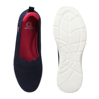 Women Round Toe Flyknit Lightweight Slip-On Sneakers