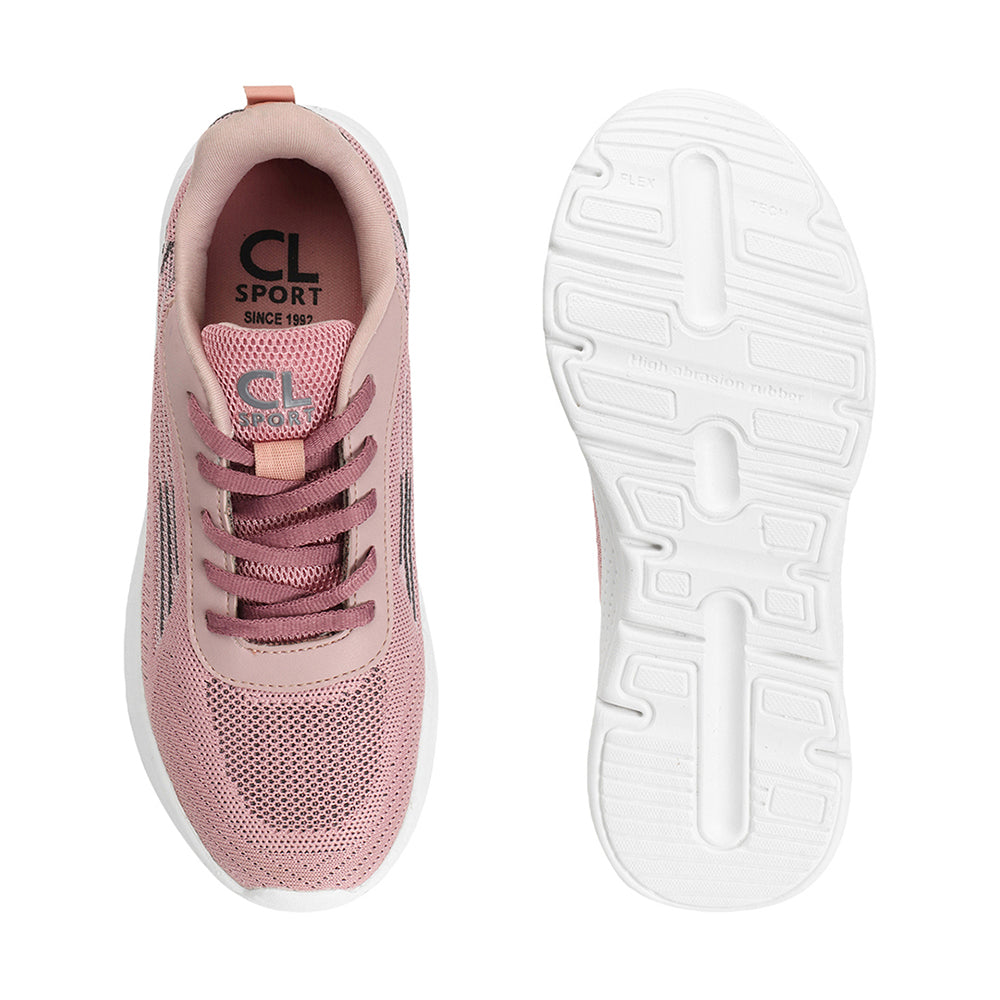 Women Mesh Flyknit Technology Lace-Up Sports Shoes