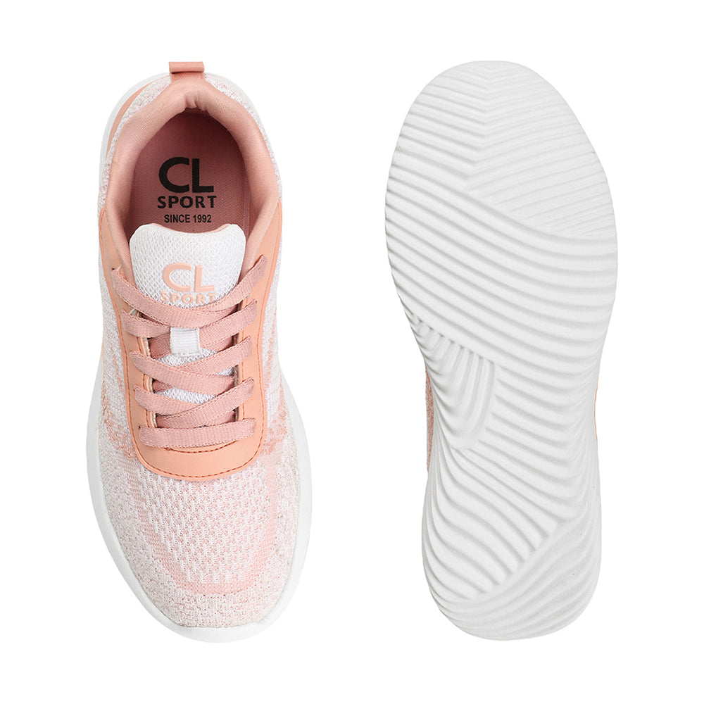 Women Mesh Flyknit Technology Lace-Up Sports Shoes