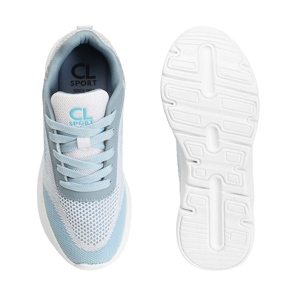 Women Mesh Flyknit Technology Lace-Up Sports Shoes