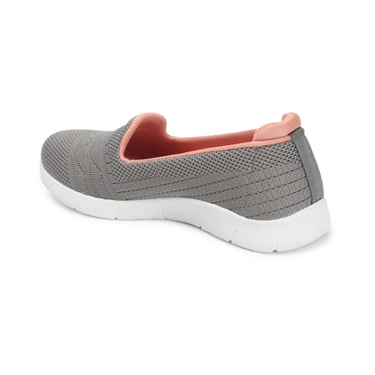 Women Textured Round Toe Flyknit Mesh Slip-On Sneakers