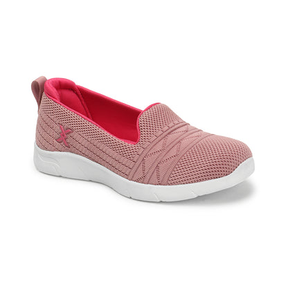 Women Textured Round Toe Flyknit Mesh Slip-On Sneakers