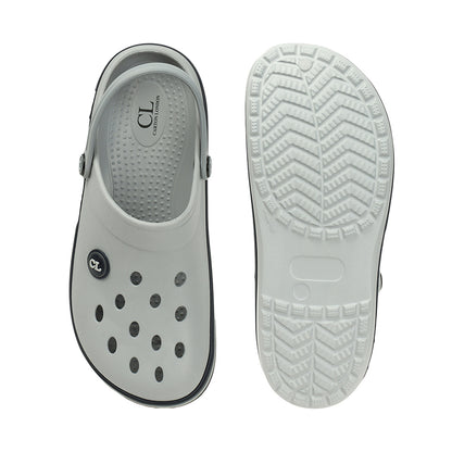 Men Sporty Striped Slip On Clogs