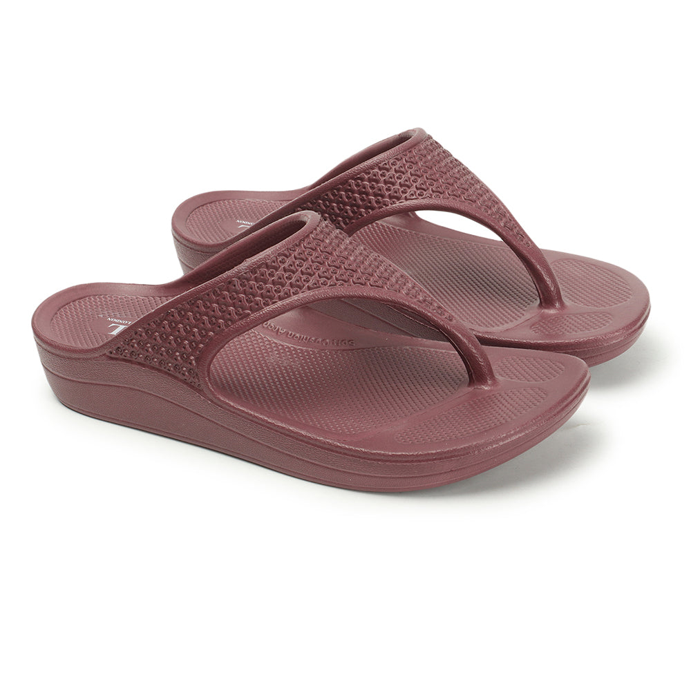 Women Solid Casual Thong Wedge Sandals