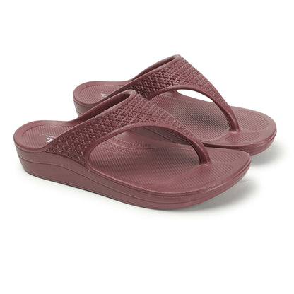 Women Solid Casual Thong Wedge Sandals