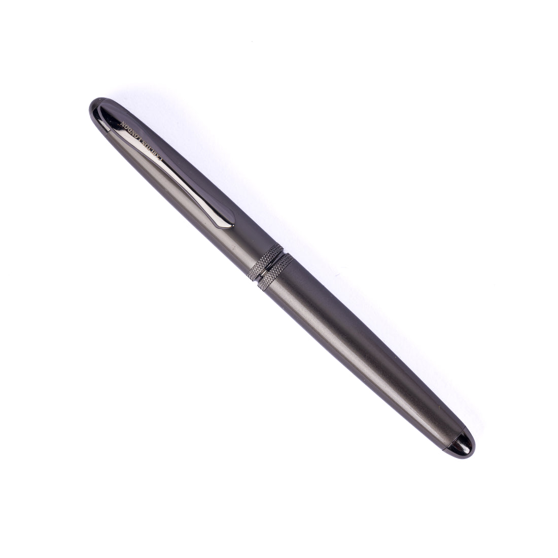Carlton London Transparent Grey &amp; Black Ball Pen  Minimalist Executive Pen with Smooth Ink &amp; Clip
