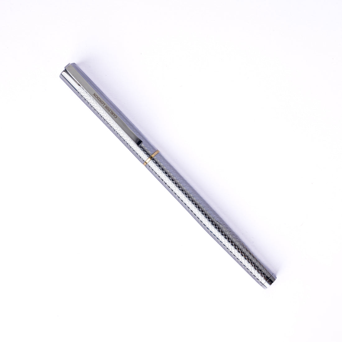 Carlton London Silver Metallic Ball Pen  Sleek Executive Writing Pen with Fine Tip &amp; Clip  Smooth