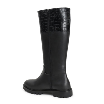 Women Block-Heeled Winter Long  Boots
