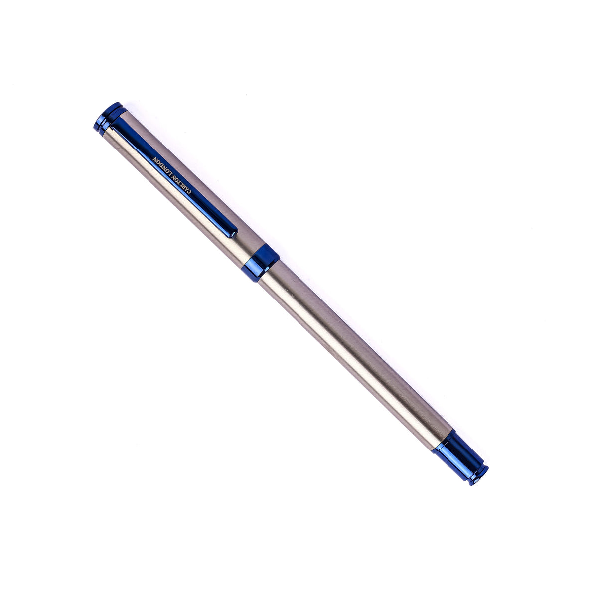 Carlton London Silver &amp; Blue Metallic Ball Pen  Premium Executive Writing Pen with Smooth Fine Tip