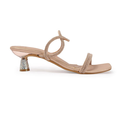 Women Embellished Party Kitten Sandals