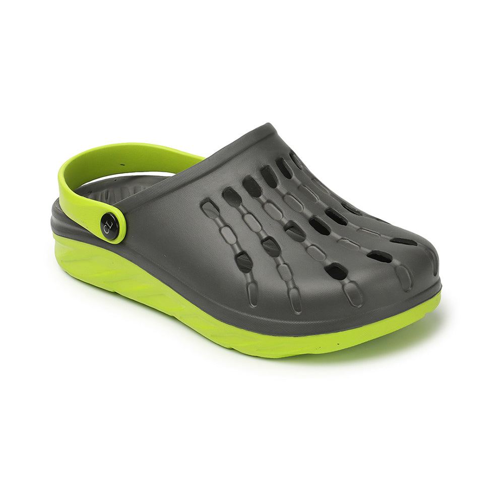 Men Two Tone Perforated Back Strap Clogs
