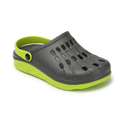 Men Two Tone Perforated Back Strap Clogs