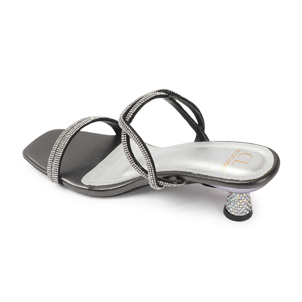 Women Embellished Party Kitten Sandals