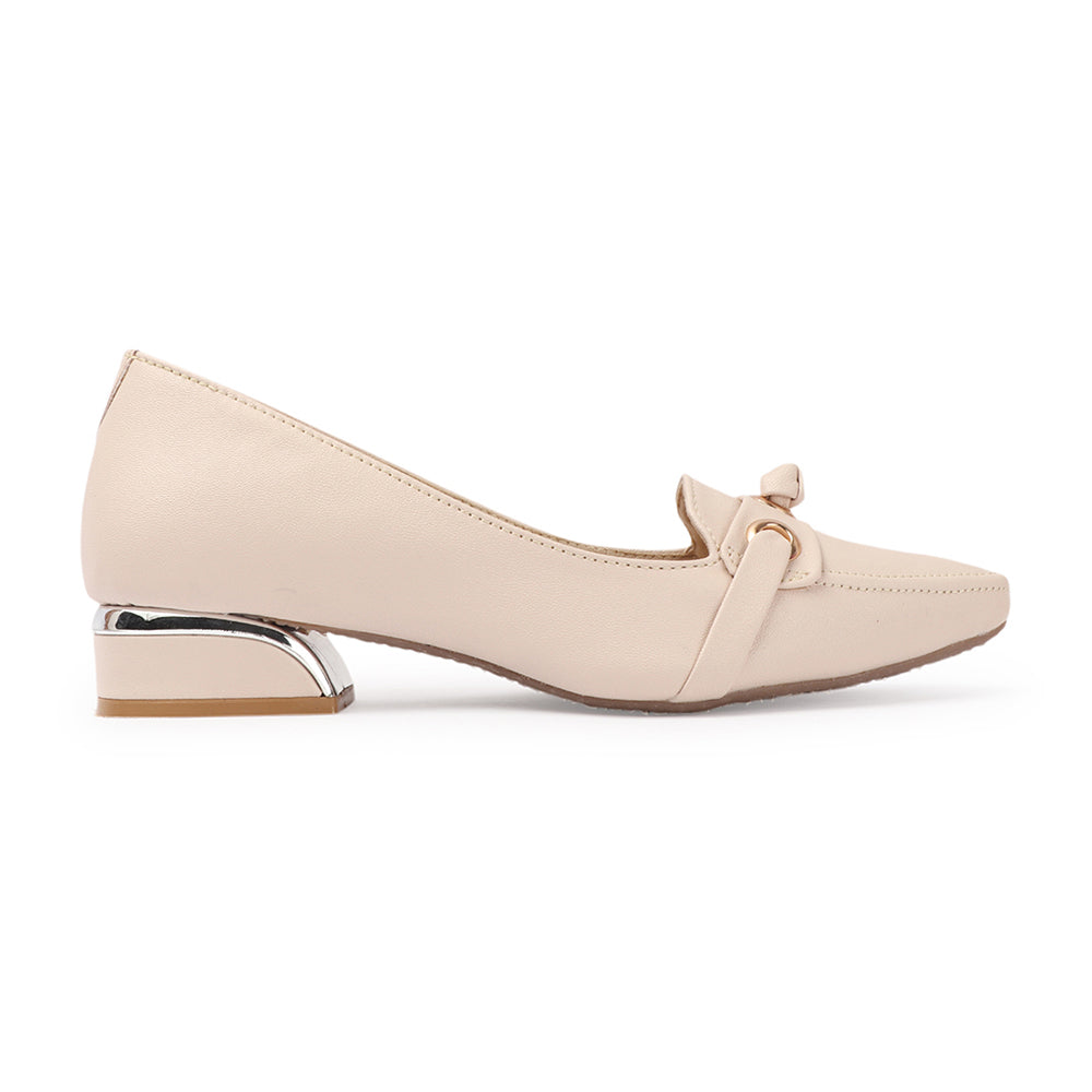Women Solid Slip-On Block Heel Pump