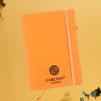 Carlton London Yellow 200-Page Hardcover Diary