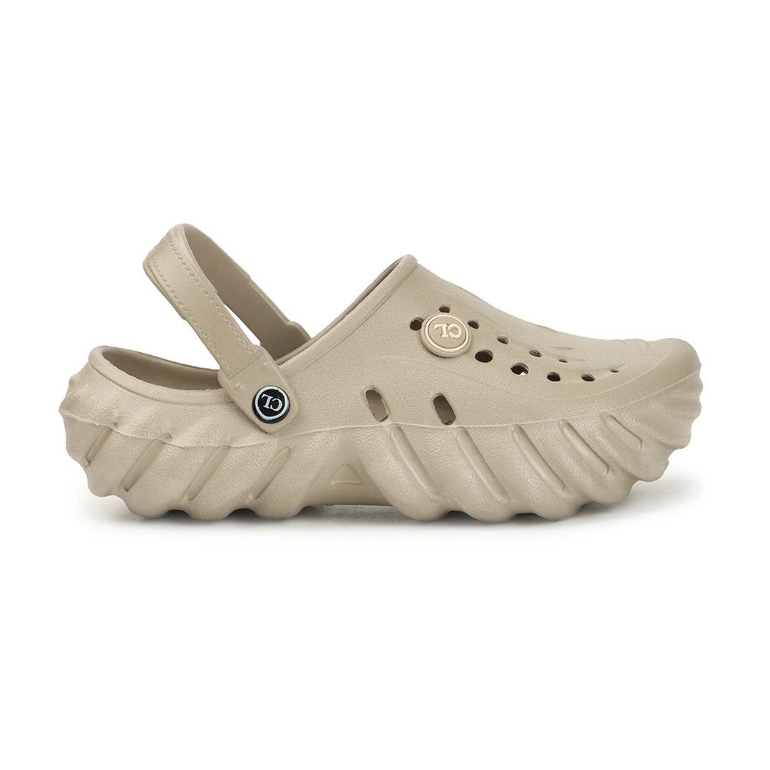 Men Textured Comfort Clogs with Back Strap