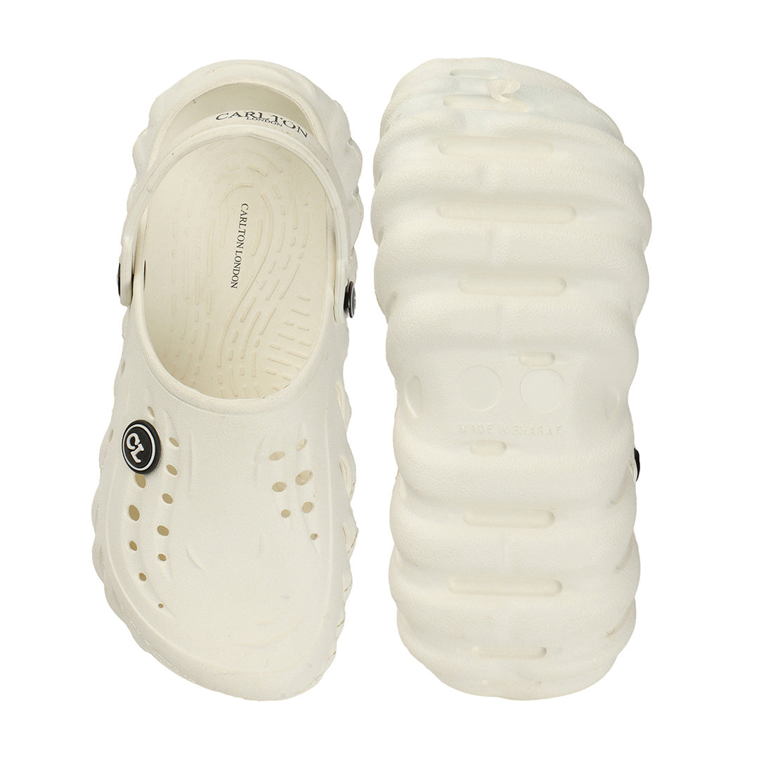 Men Textured Comfort Clogs with Back Strap