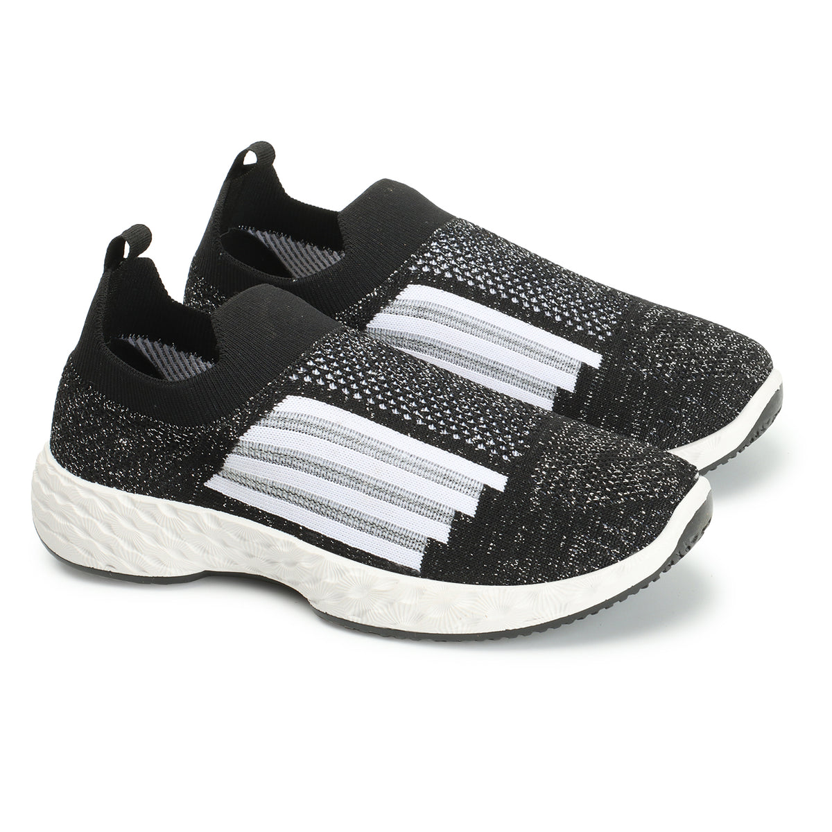 Women Woven Design Lightweight Slip On Sneakers