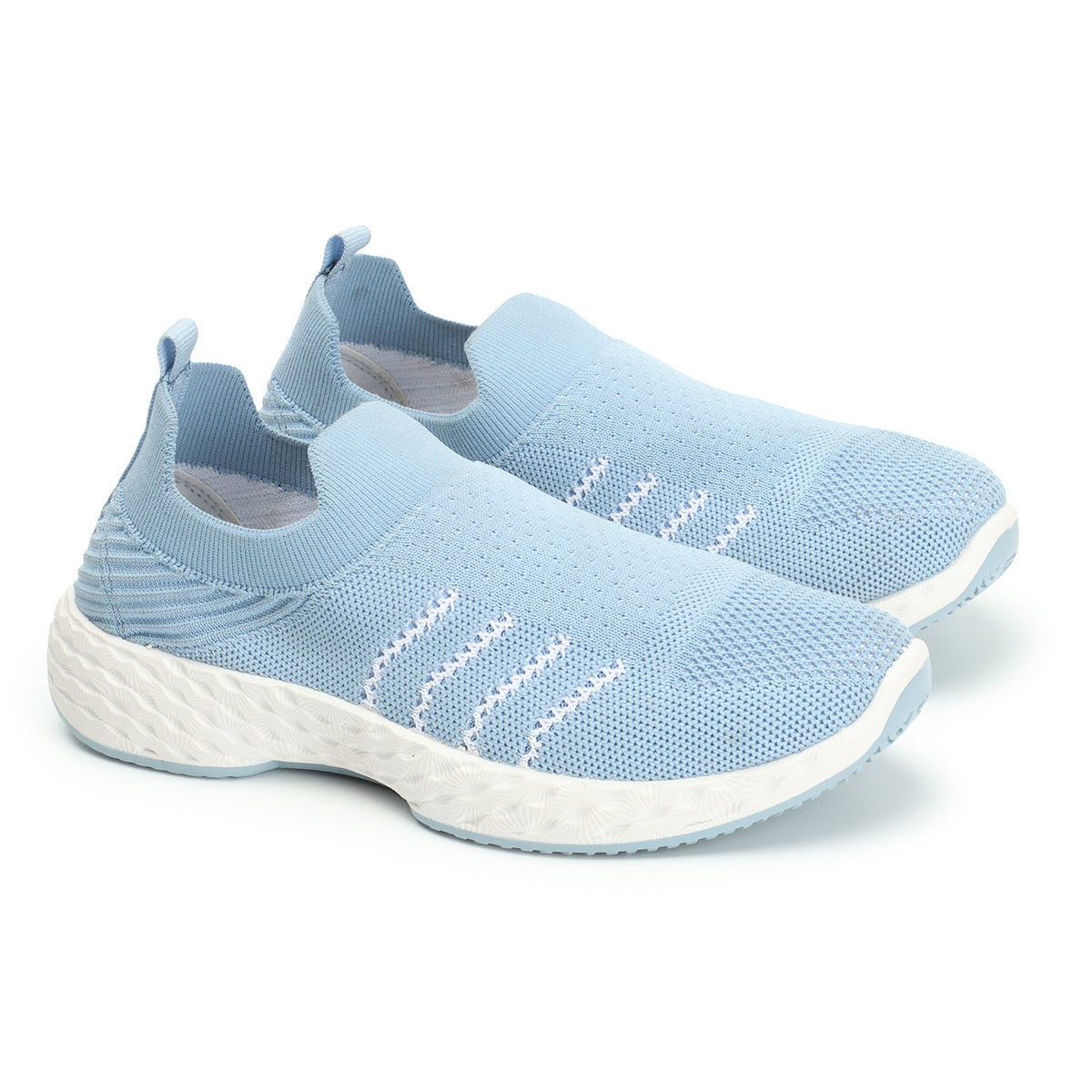 Women Woven Design Lightweight Slip On Sneakers