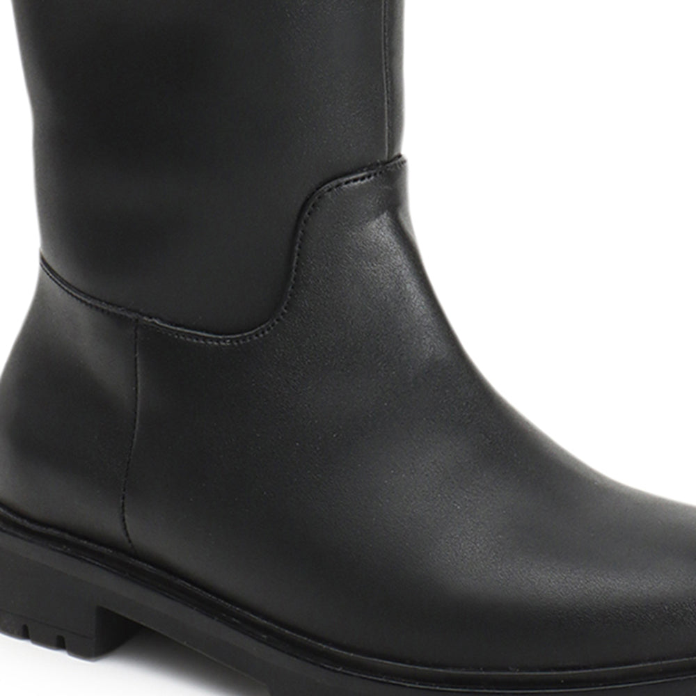 Women Block-Heeled Winter Long  Boots