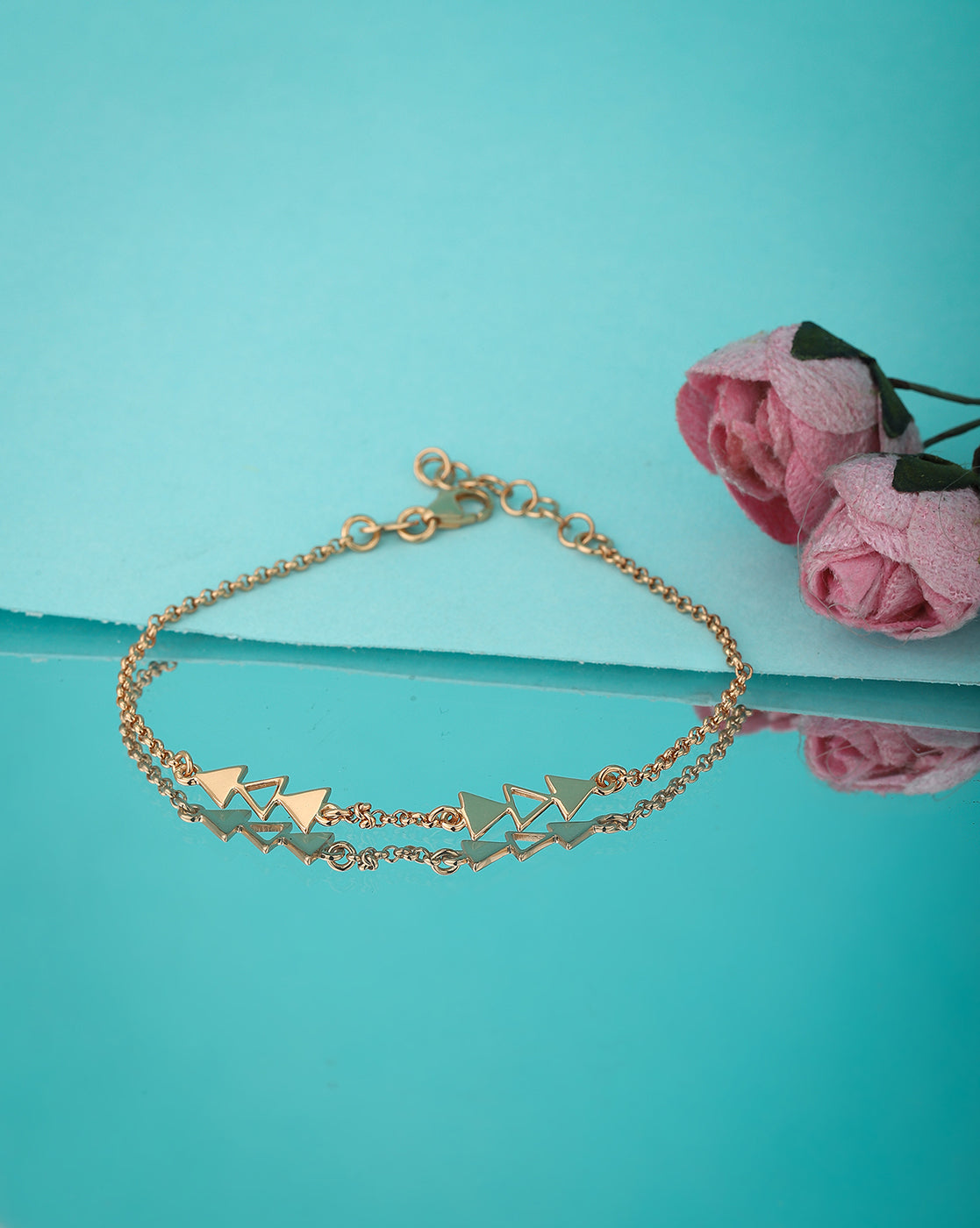 Carlton London Rose Gold Plated With Arrow Bracelet