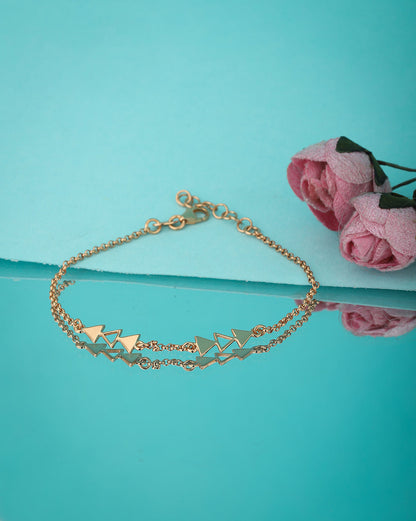 Carlton London Rose Gold Plated With Arrow Bracelet
