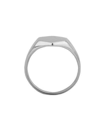 Carlton London Rhodium Plated Silver Toned Finger Ring For Men