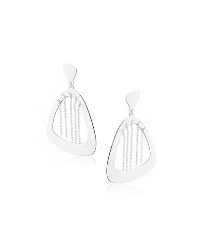 Carlton London Rose Gold Plated Circular Drop Earring For Women