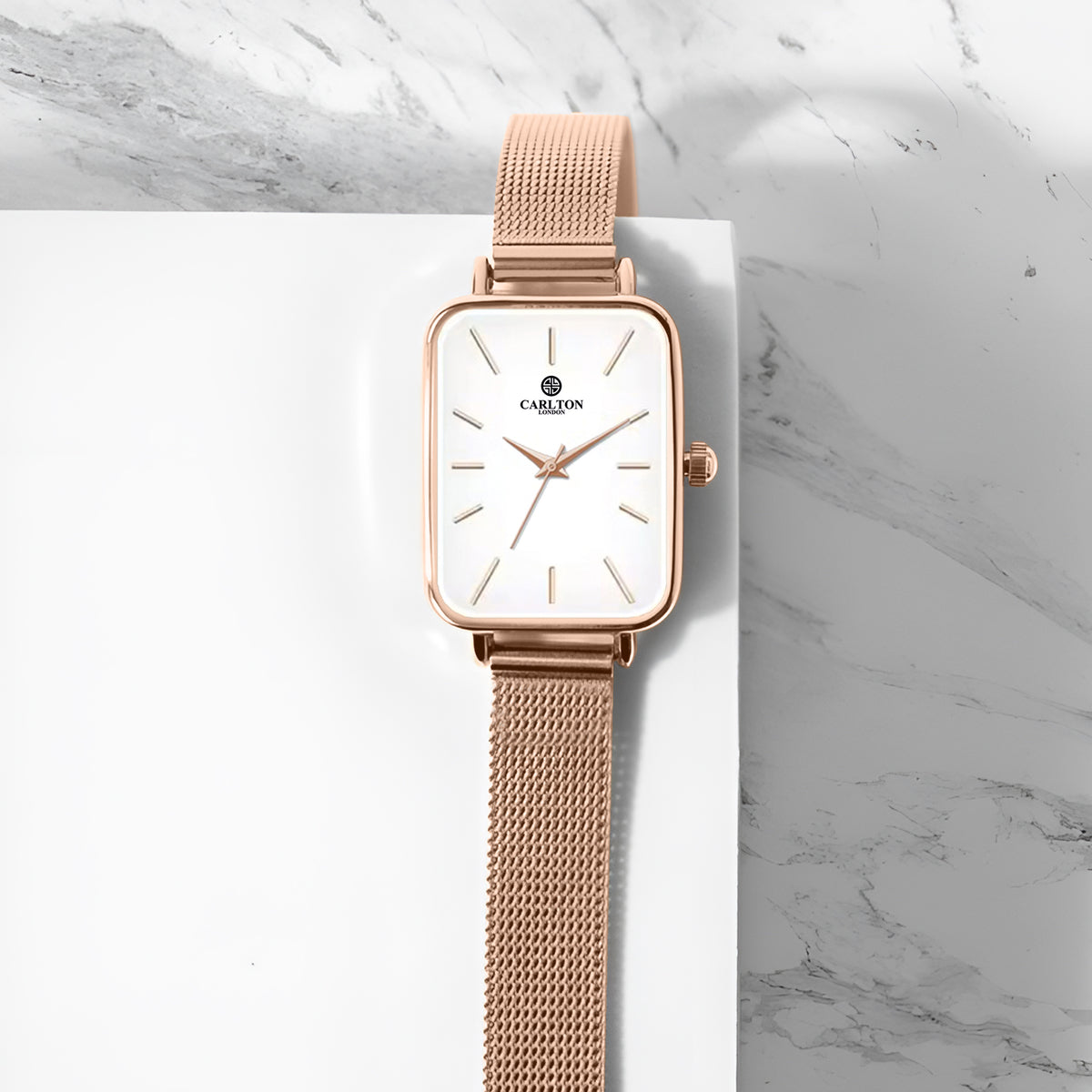 Women Diana CLDWMS-05 Analog White Rose Gold Stainless Steel Mesh - Watch