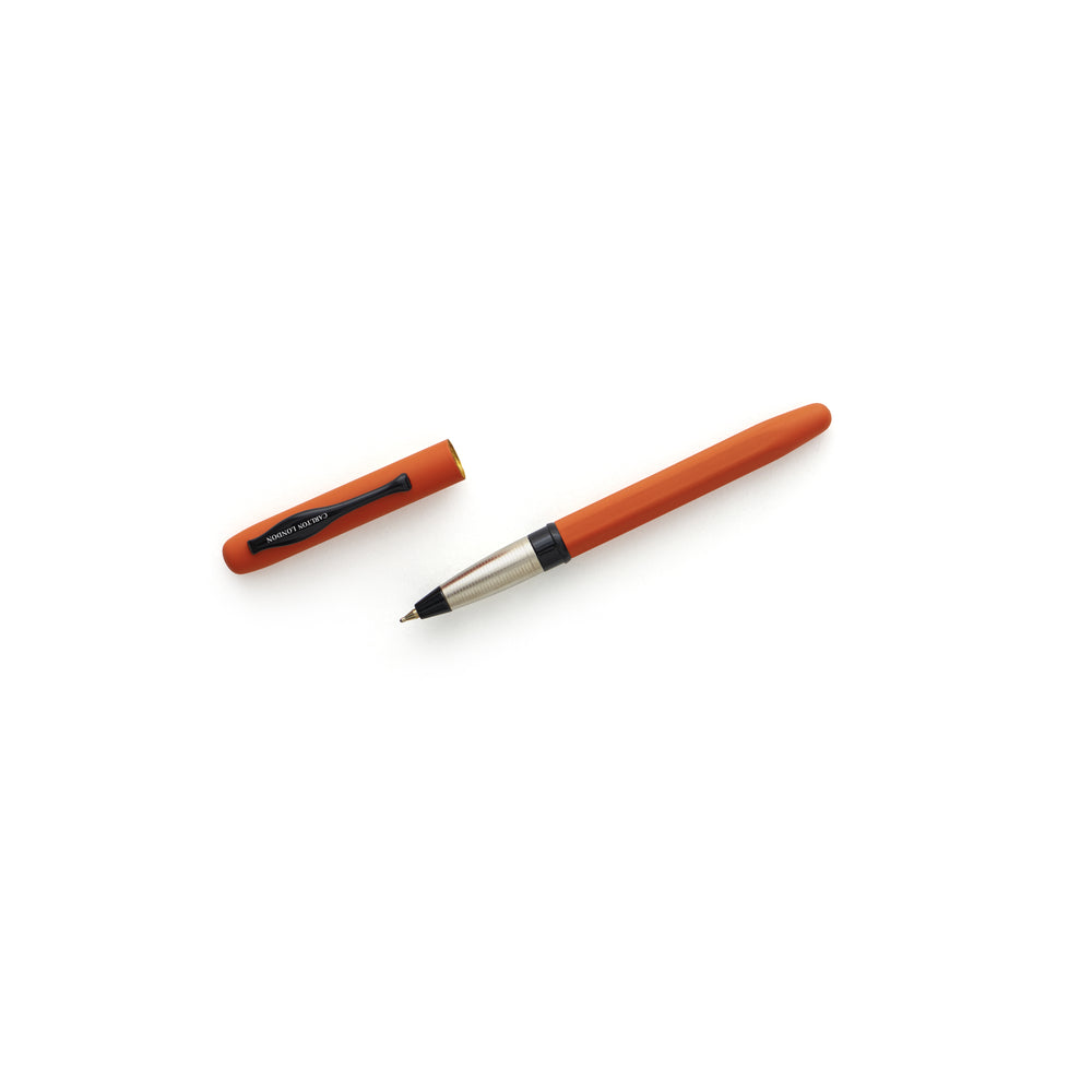 Carlton London Orange &amp; Red Matte Magnetic Metal Pen