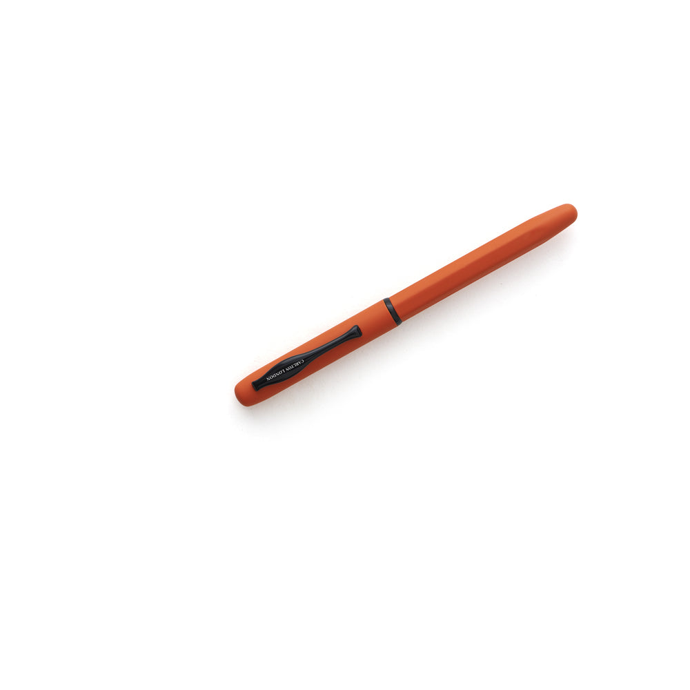 Carlton London Orange &amp; Red Matte Magnetic Metal Pen