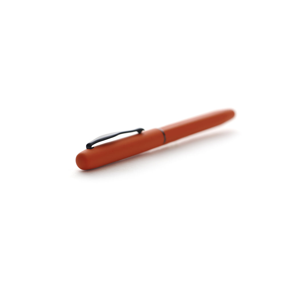 Carlton London Orange &amp; Red Matte Magnetic Metal Pen