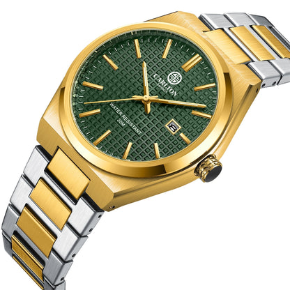 Alfred Men Green/Beige Analog Watch CLMWT-02