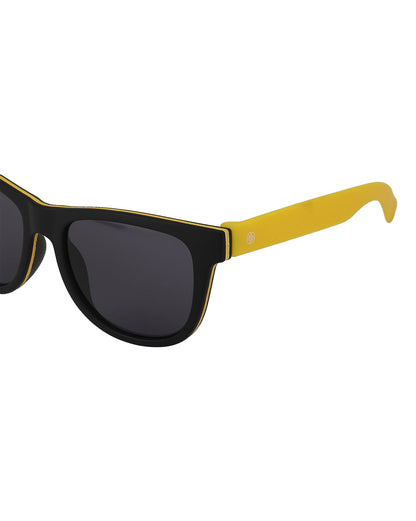 Carlton London Black Lens &amp; Yellow Wayfarer Sunglasses For Boy