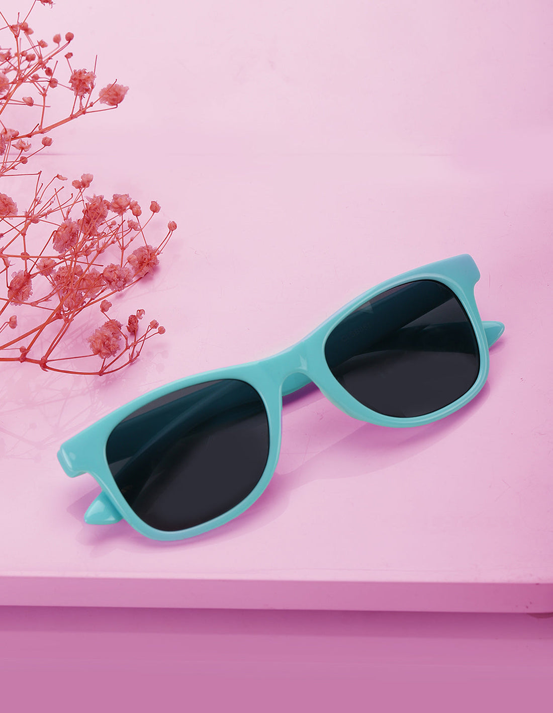 Carlton London Black Lens &amp; Blue Square Sunglasses For Boy