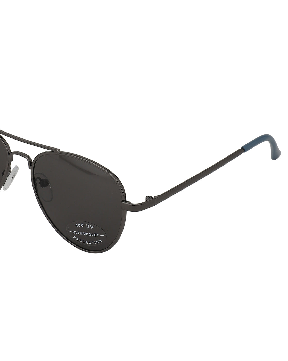 Carlton London Black Lens &amp; Gunmetal-Toned Aviator Sunglasses With Uv Protected Lens For Boy
