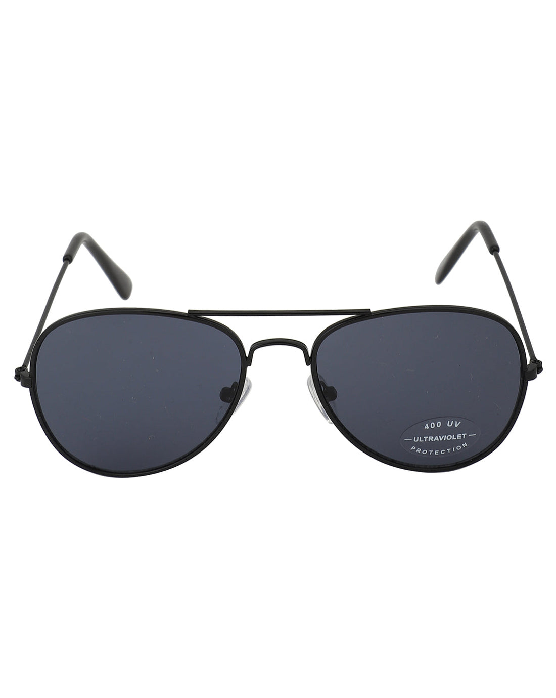 Carlton London Black Lens &amp; Black Aviator Sunglasses With Uv Protected Lens For Boy