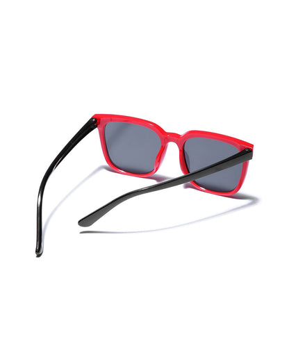 Red &amp; Black Toned with Polarised Lens Rectangle Sunglass for boy