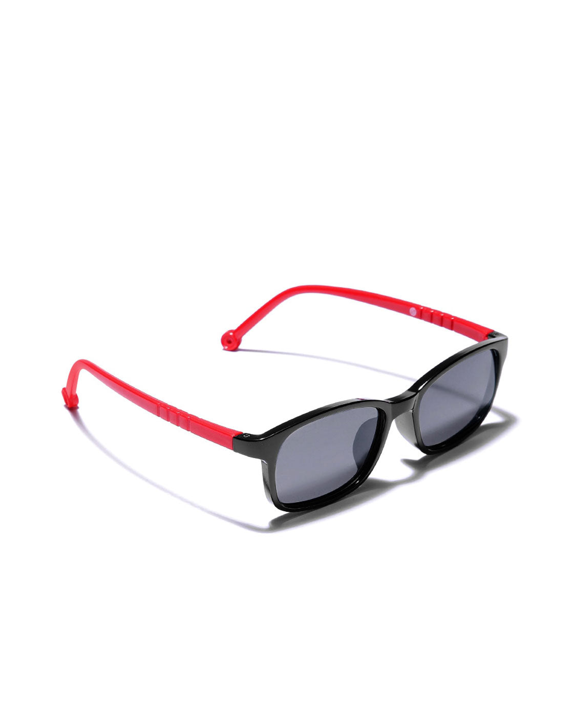 Black &amp; Red Toned with Polarised Lens Rectangle Sunglass for boy