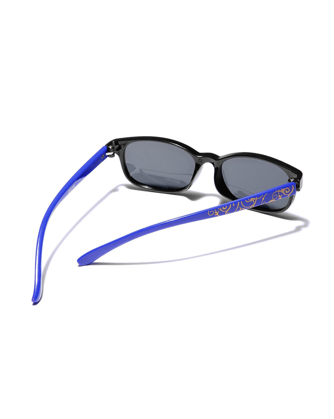 Black &amp; Blue Toned with Polarised Lens Rectangle Sunglass for boy