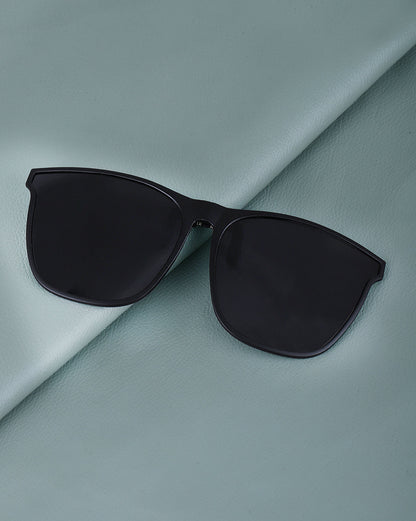 Black Toned Polarised Lens Cat Eye Sunglass Clip for women
