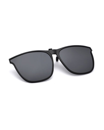 Black Toned Polarised Lens Cat Eye Sunglass Clip for women