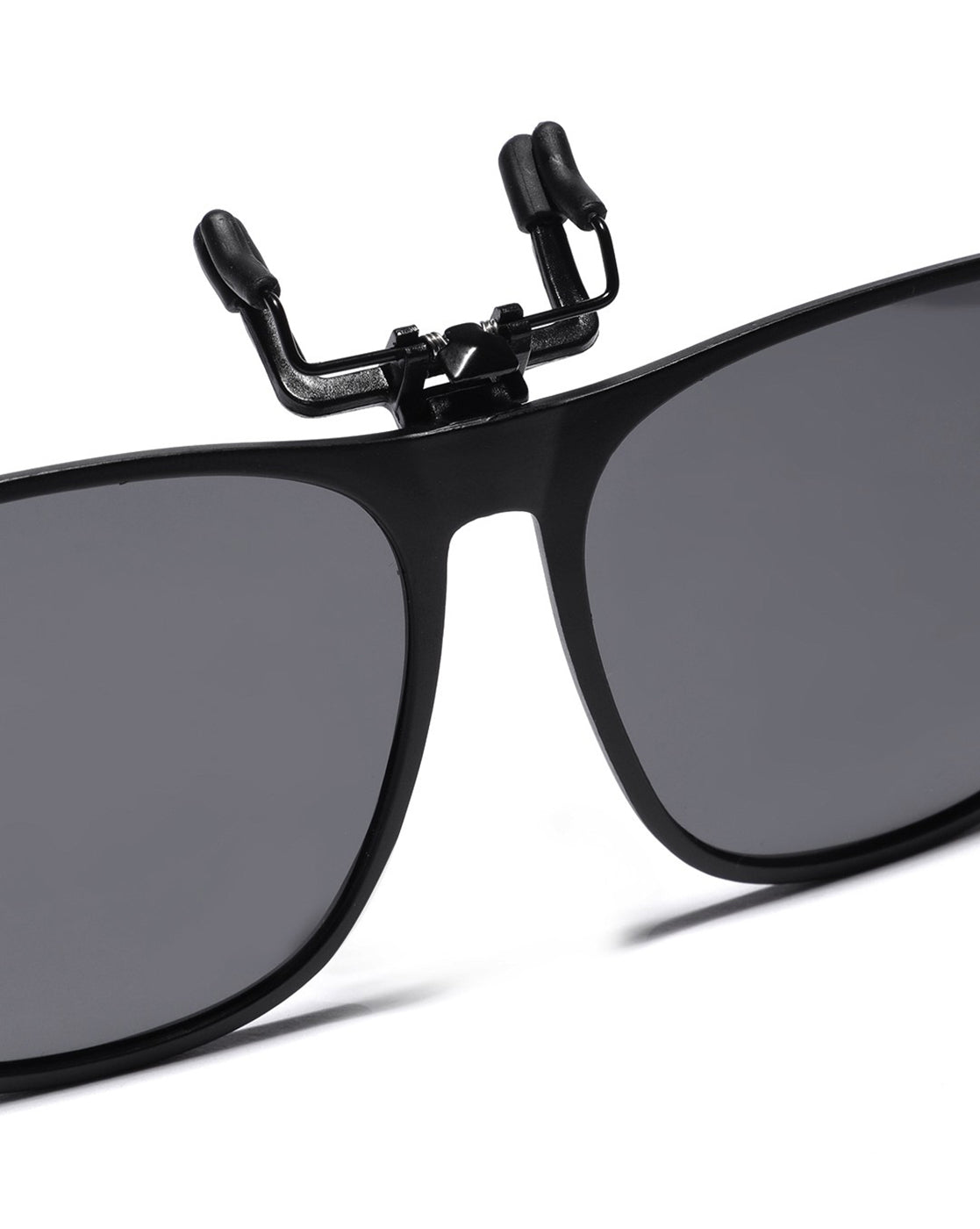 Black Toned Polarised Lens Cat Eye Sunglass Clip for women
