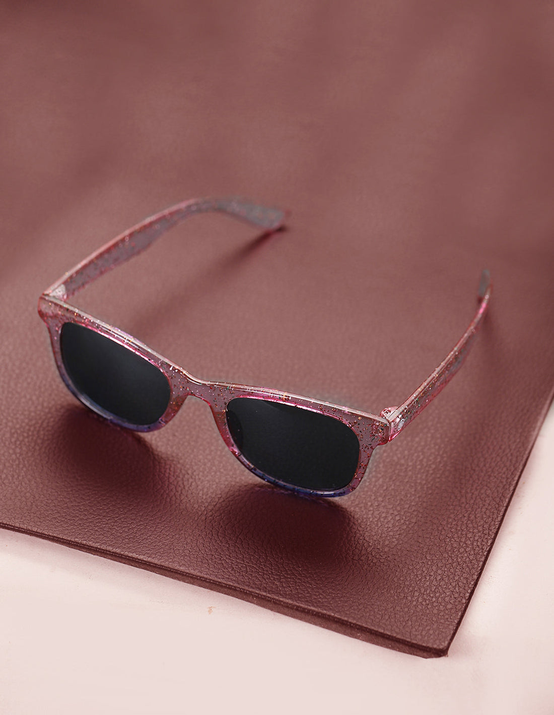 Carlton London Black Lens &amp; Pink Square Sunglasses For Girl